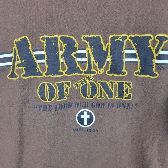 Army of the One Brown Cotton Long‎ Sleeve T-Shirt - Picture 2 of 7